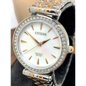 Citizen Womens Watch ER0216-67D Quartz White Mother of Pearl Dial Two Tone Steel